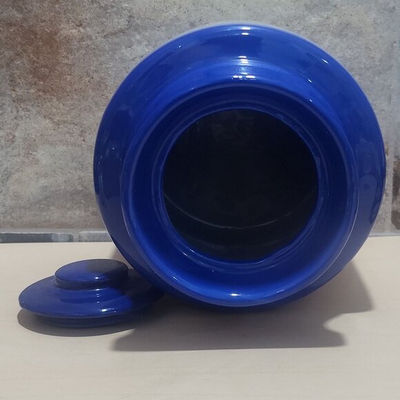 Vintage Blue Willow Cannister with Lid Storage Jar Small - Picture 8 of 10